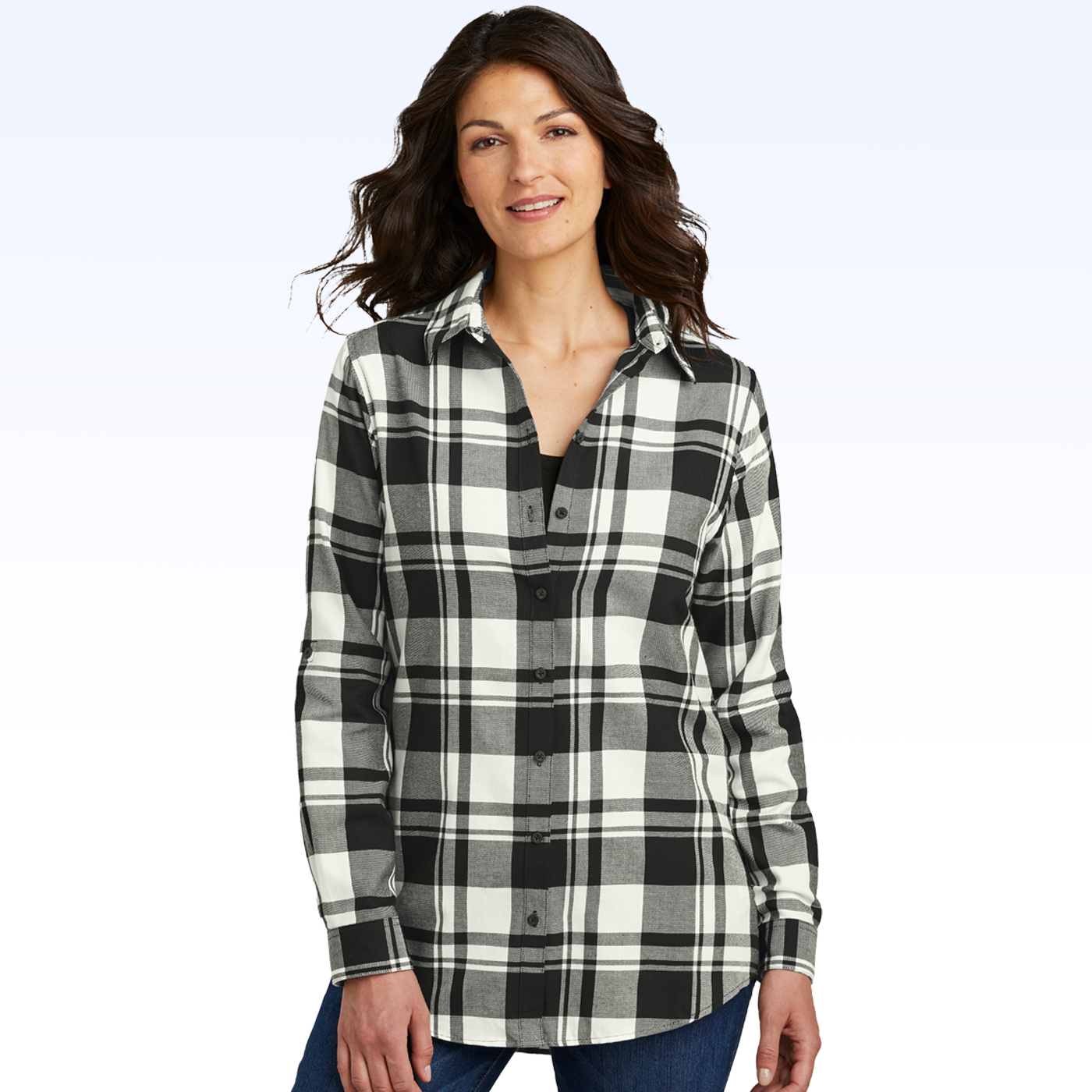 LADIES PLAID FLANNEL TUNIC